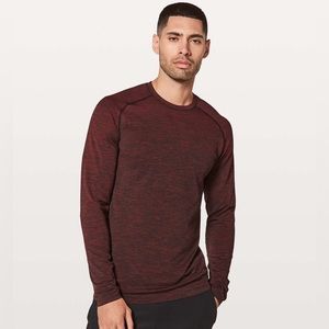 Lululemon Metal Vent Long Sleeve Shirt - Maroon/Red/Black - Small - Like New